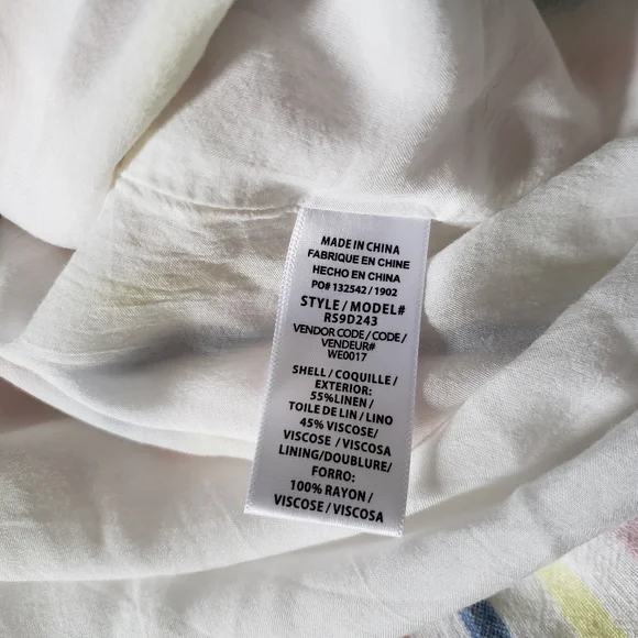 Splendid Linen Blend Button Front Midi Dress in Picnic Stripe - Picture 15 of 16